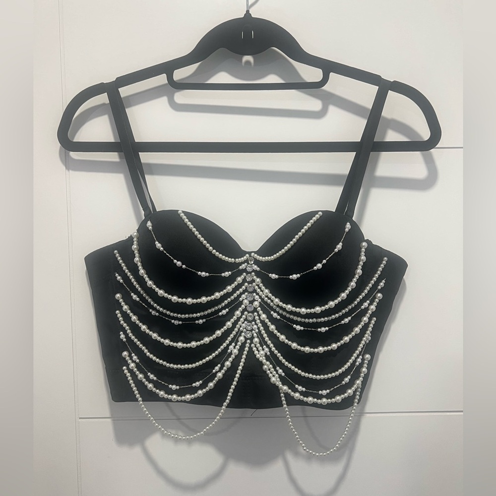 Gorgeous Pearl & Rhinestone Corset